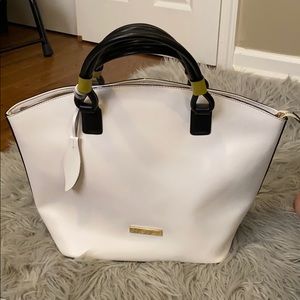 Charles Jourdan White Halfmoon Handbag